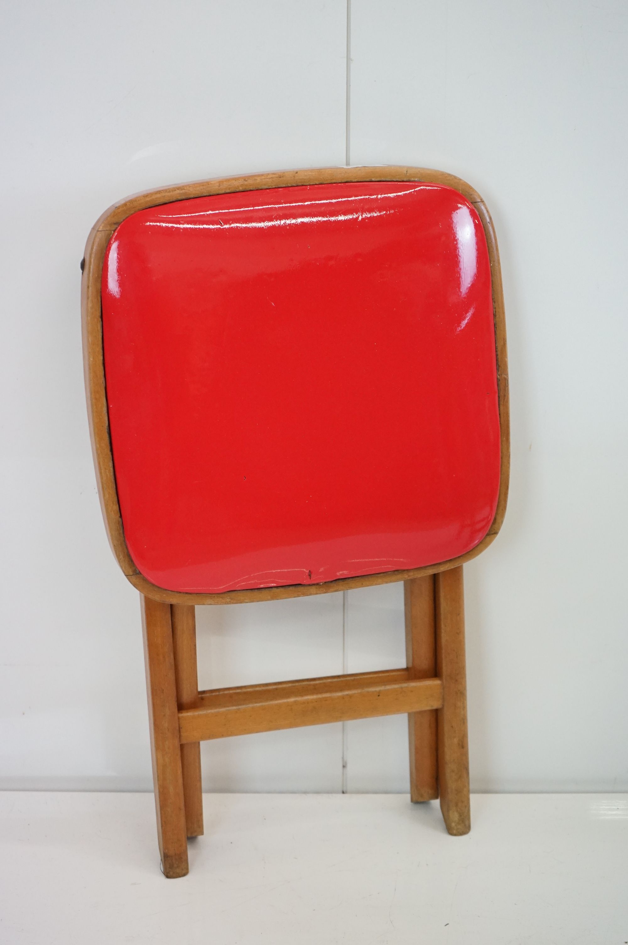 Pair of 1960s folding kitchen stools, 50cm high - Image 10 of 11