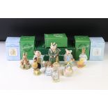 Eight Beatrix Potter porcelain figures to include 5 x Beswick (Cecily Parsley, Sally Henny Penny,