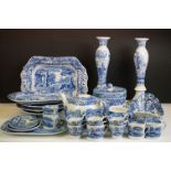 Collection of Spode / Copeland Spode Italian pattern blue & white ceramics to include a teapot &