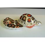 Royal Crown Derby Imari Tortoise paperweight (with silver stopper), plus a Royal Crown Derby Imari