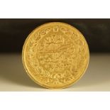 An antique Ottoman Kurush gold coin, approx 7.2g