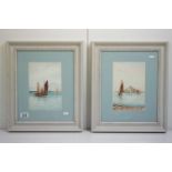 R. Allen, pair of watercolours of sailing boats, St Michael's Mount, Marazion and Penarth, signed '