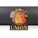 ' Norwich Union ' pressed tin sign, a replica of a fire insurance plaque, 27cm high