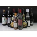 A collection of bottled wines to include Shiraz, Pinot Noir, Mateus Rose....etc.