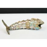 A Large Abalone Articulated Fish Bottle Opener, approx 19cm in length.