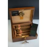 A Diamond Crown cigar humidor complete with contents of Punch Habana cigars.