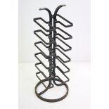 20th century Wrought Iron Wine Bottle Rack, 82cm high