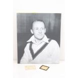 Cricket Autographs - Sir Donald Bradman, two signatures, one in ink on hotel notepaper, the other in