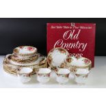 Royal Albert ' Old Country Roses ' tea & dinner ware to include 6 dinner plates, 6 soup bowls, 4