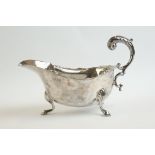 Silver Sauce Boat, Birmingham 1939 Northern Goldsmiths Co, 14cm long