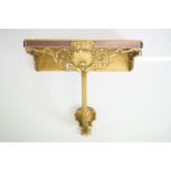 Mid century Gilt Rococo style Wall Bracket with glass panels by Reflectwell, 47cm wide x 45cm high
