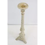 Cast Iron Painted Tall Candlestick / Prick, 70cm high