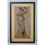 Alec Wiles (1924-2021), nude female figure, pastel, signed 'Alec Wiles 1977' lower right, 51 x 25.