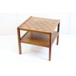 Mid Century Retro ' McIntosh Furniture ' Teak Square Games Coffee Table, with label to underside,