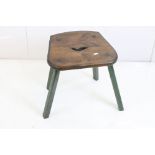 Rustic pine stool, 42cm high