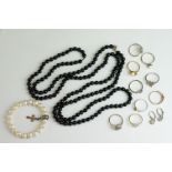 A small collection of mainly contemporary jewellery to include sterling silver examples.