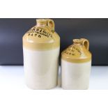 Two stoneware jars of local interest, advertising Bath retailers, to include Smith Retailers and