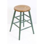 Kitchen part painted high stool, 60cm high