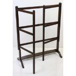 Victorian mahogany folding clothes airer, 97cm high