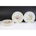 Nine Royal Doulton ' Brambly Hedge ' plates to include a set of ' Four Seasons ' plates, The