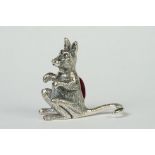 Silver kangaroo pincushion