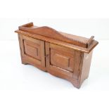 Hardwood Multi-drawer Table Top Cabinet, the two doors opening to a bank of forty eight small