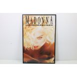 Celebrity autograph - Madonna, a framed and glazed Blond Ambition World Tour 90 poster signed by the