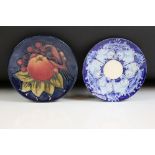 Moorcroft pottery ' Finch & Fruit ' trinket dish (12cm diameter), together with a William