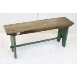 Oak kitchen bench, 98cm long x 43cm high
