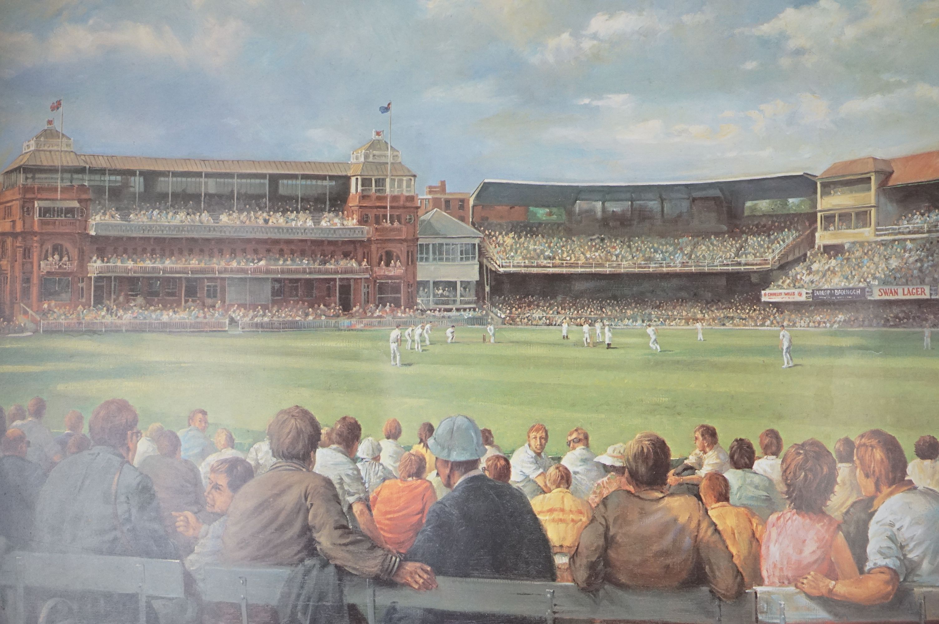 Cricket autographs - Lords Cricket Ground limited edition print by Alan Fearley with CoA, signed - Image 2 of 10