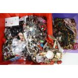 A large collection of mixed costumes jewellery.
