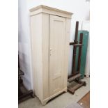 Victorian painted pine storage cupboard, 76cm wide x 43cm deep x 183cm high