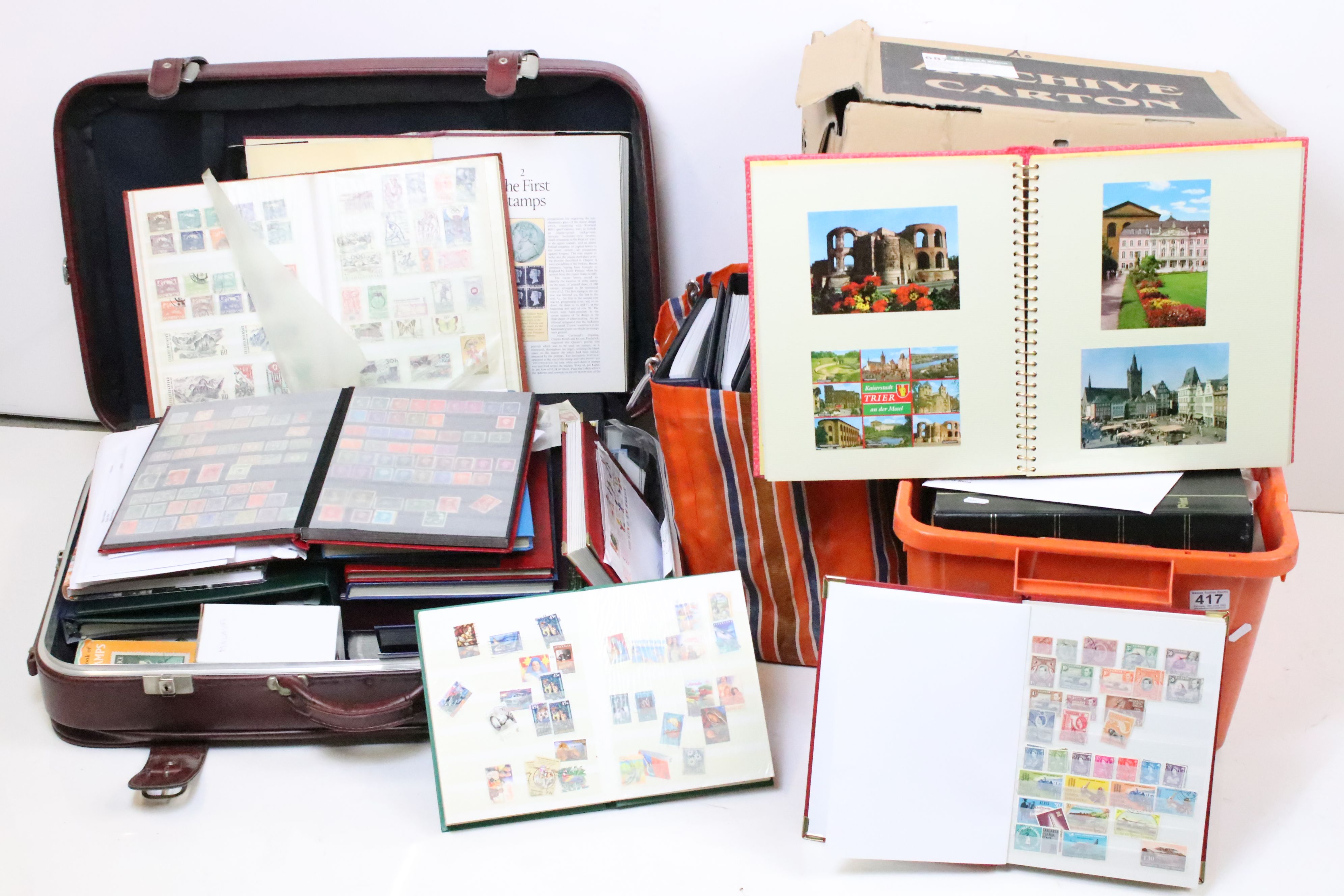 An extensive collection of GB, Commonwealth & World stamps in albums and loose, to include Queen