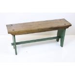 Oak kitchen bench, 98cm long x 42cm high