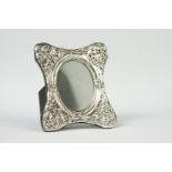 Silver picture frame with embossed decoration