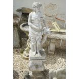 Large Reconstituted Stone Figure of Aphrodite on Stand, 135cm high