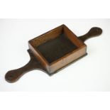 Antique Chapel style mahogany collection box, 45cm long