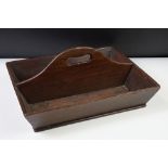 19th century wooden twin section cutlery tray.