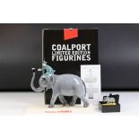 Coalport Limited Edition Guinness Figure being ' Elephant & Keeper ' limited edition no. 416, with