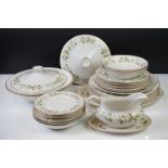 Royal Doulton ' Clairmont ' dinner ware to include 6 dinner plates, 6 lunch plates, 6 side plates,