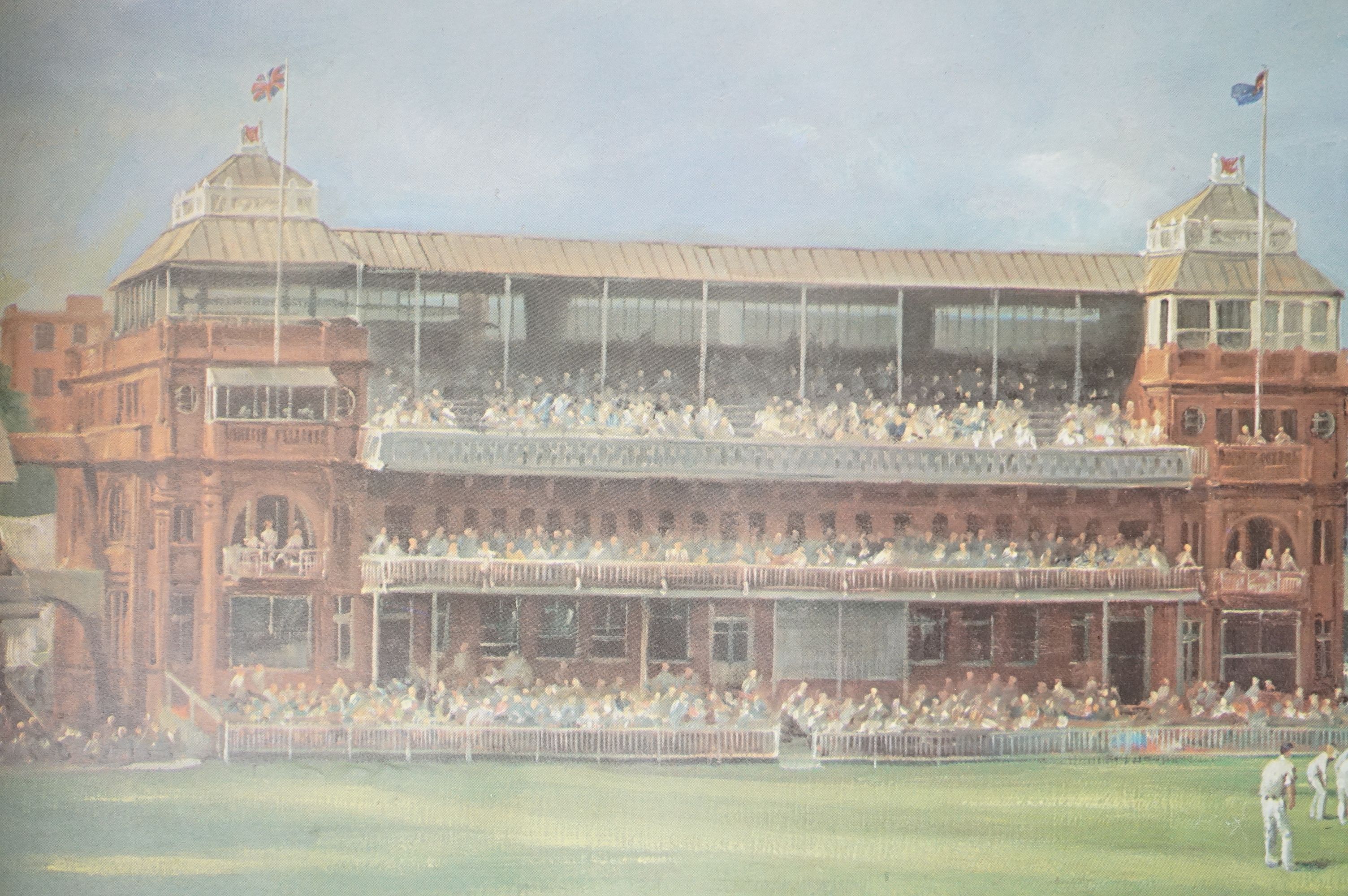 Cricket autographs - Lords Cricket Ground limited edition print by Alan Fearley with CoA, signed - Image 3 of 10