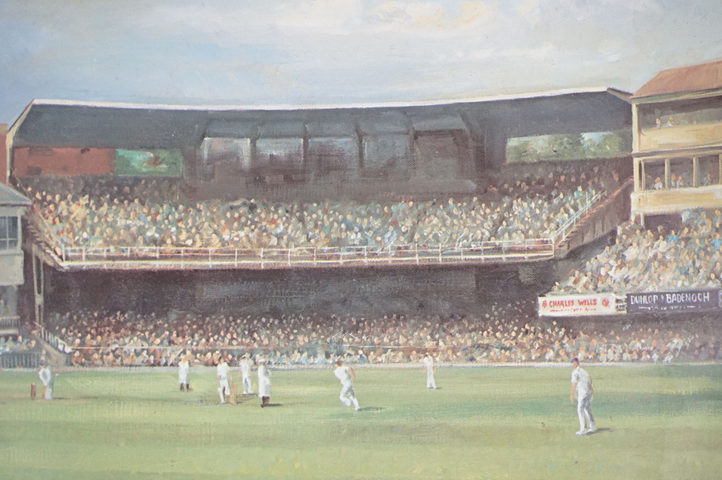 Cricket autographs - Lords Cricket Ground limited edition print by Alan Fearley with CoA, signed - Image 4 of 10