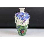 Moorcroft Pottery Vase decorated in the ' Fly Away ' pattern, impressed mark and dated 2005 to base,