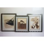 Michael Hannan (American contemporary) - Three limited edition signed serigraph colour prints, the