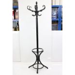 Bentwood Cloak and Stick stand with black finish, 184cm high