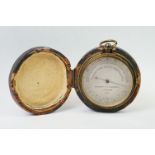 An early 20th century Negretti & Zambra pocket barometer in original fitted case.