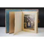 19th century Scrap Album containing a selection of mainly coloured prints and pictures