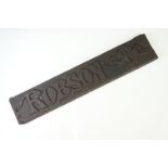 ' ROBSON ' heavy cast iron antique sign, 59cm long