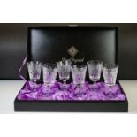 Boxed Set of Six Edinburgh Lead Crystal Wine Glasses