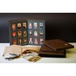 A collection of cigarette cards within albums together with loose examples to include Player's &
